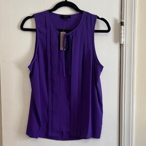 J. Crew Rich Purple Sleeveless Blouse